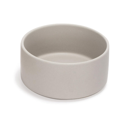 SPUNKYJUNKY 42OZ Ceramic Dog and Cat Bowl, Modern Cute Weighted Food Water Bowl for Replacement Gray (1 Pack)
