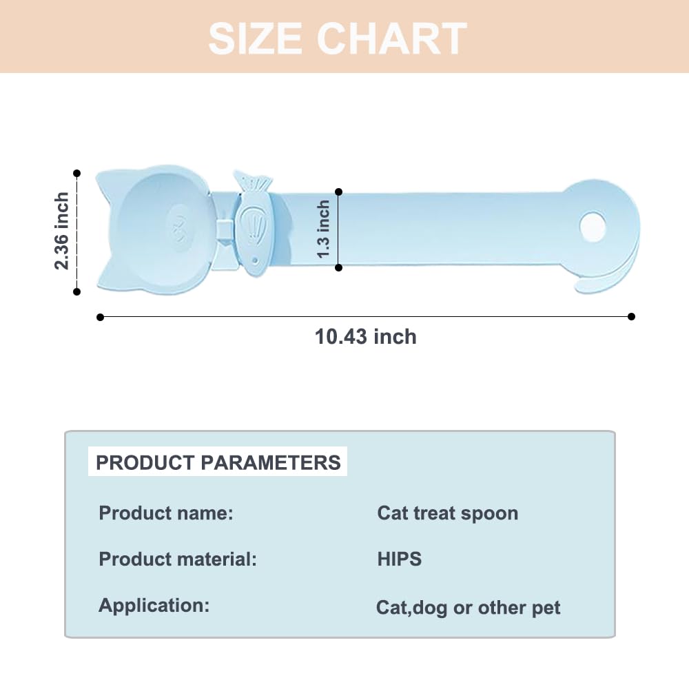 PETPAWLOVELY-3PCS Cat Treat Spoon Squeeze,Cat Strip Feeder spoon,Easy Feeding Spoon for Licky Treats,Pet Food Spoon for Wet Food, Suitable for Churu Paste Treat(3 Color)