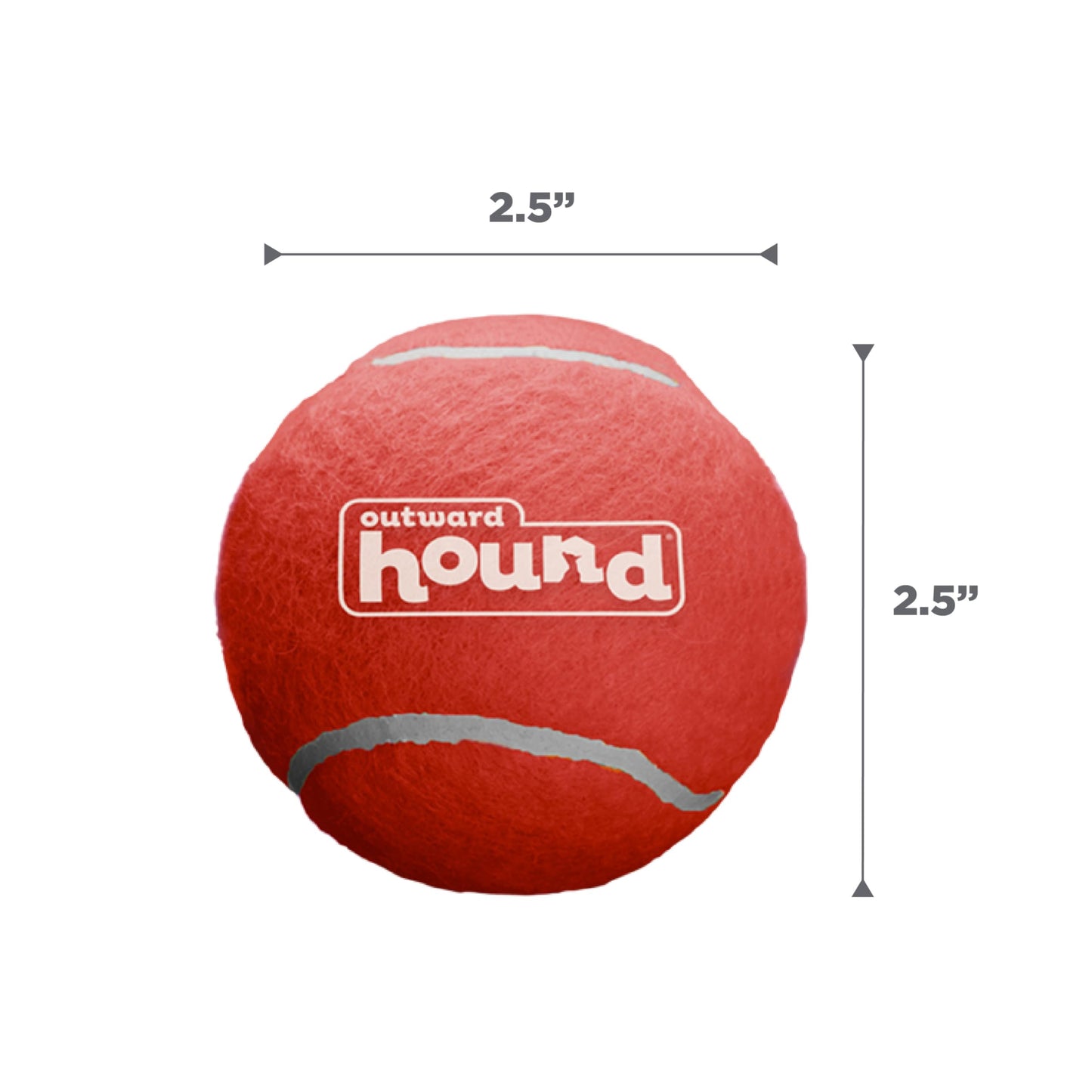 Outward Hound Squeaker Ballz – Squeaky Tennis Balls for Dogs Under 50 lbs, Interactive Dog Toy for Fetch & Training, Medium (2.5"), 4‑Pack