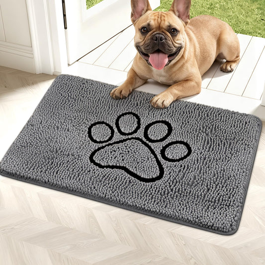 Bcoimo Super Absorbent Dog Door Mat, 30"*20" Anti Slip Mat for Muddy Paws, Pet Rugs for Dirty Paws Washable that Absorbs Moisture and Dirt, for Dog Cage and Pet Resting Carpet