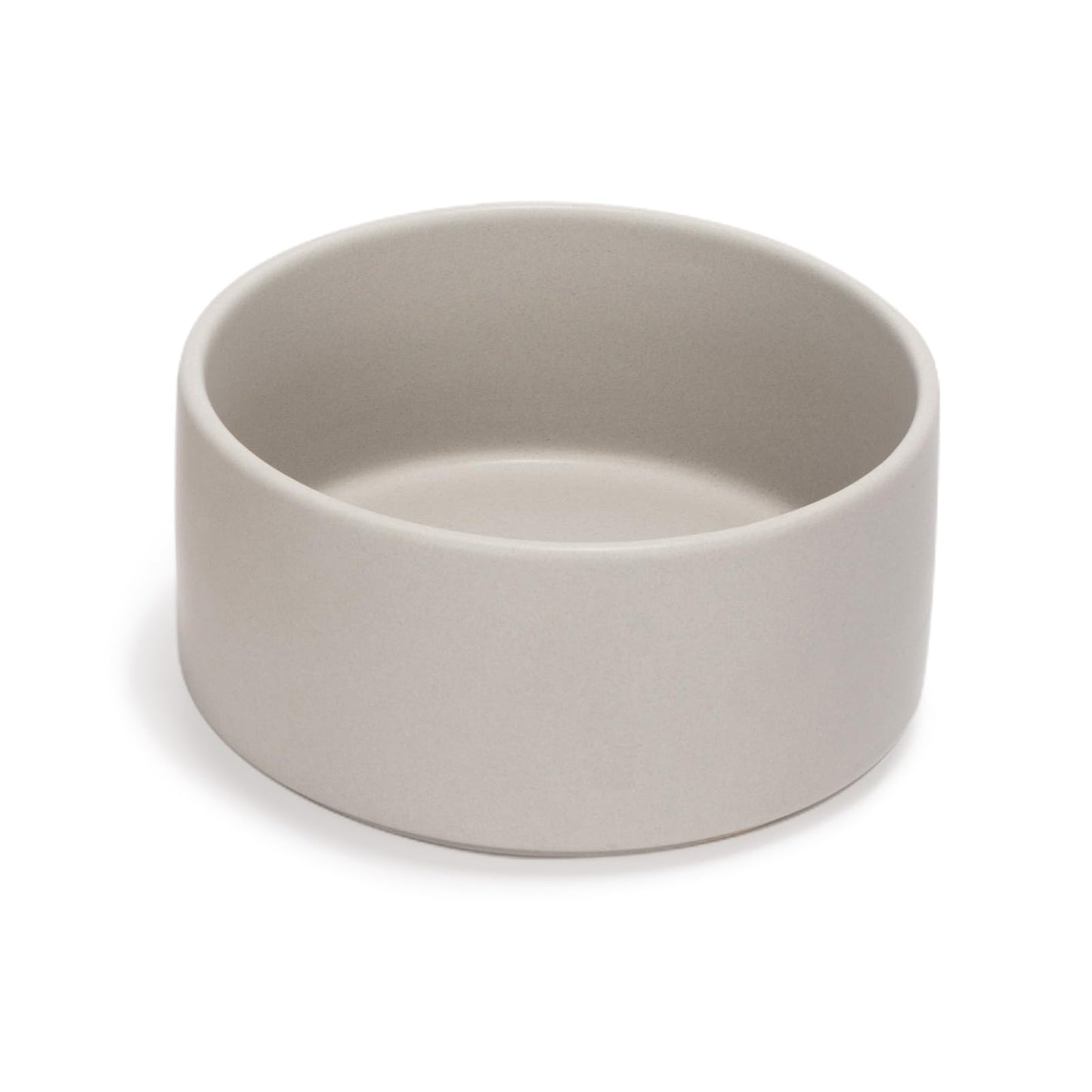 SPUNKYJUNKY 42OZ Ceramic Dog and Cat Bowl, Modern Cute Weighted Food Water Bowl for Replacement Gray (1 Pack)