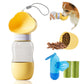 Convenient Dog Water Dispenser & Bowl - Leak Proof, Pet Food Container, Dog Poop Bags for Walking, Hiking & Travel (Yellow)