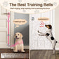 KEXIAVA 2 Pack Dog Door Bells Dog Doorbell to go Outside Puppy Train Bell for Dogs to Ring to go Potty Puppy Toilet Training Bell Jingle Bells for Door Knob Girl Puppy Essentials Accessories (Pink)