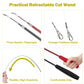 MeoHui Cat Toys for Indoor Cats, Interactive Cat Toy 2PCS Retractable Wand Toy and 9PCS Cat Feather Toys Refills, Funny Kitten Toys Cat Fishing Pole Toy for Bored Indoor Cats Chase and Exercise