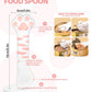 Aecsze 5 PCS Cat Food Can Covers Lids Set, Silicone Pet Food Can Lids with Multi-Function Cat Food Spoon and Opener, Cat Bar Squeezer, Stainless Steel Wet Food Spoon for Cats and Dogs (Pink) (Pink)