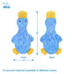 Best Pet Supplies Interactive Squeaky Dog Chew Toy, Ideal Dog Toys for Chewers, Small, Medium & Large Dogs, and Fetch Lovers - Crinkle Duck (Blue), Large