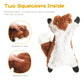 Dog Squeak Toys, No Stuffing Plush Dogs Chew Toy Bundle for Small Medium Large Breed Chewer Tough Durable Squeaky Pet Fetch Puppy Teething Chewing Interactive to Keep Them Busy Best Birthday Gift