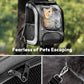 Pecute Cat Backpack Carrier, Large Space Cat Bubble Backpack, Breathable Cat Carrier, Shaded Dog Backpack Carrier, Ergonomic 3D Design for Travel, Hiking, Walk, Suitable for Shopping, Car, Vet, Gray