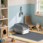 Cat Litter Mat - 23.2'' x 14.6'' Small Litter Trapping Mat, Easy to Clean Litter Box Mat, Waterproof, Urine-Proof, Non-Slip, Cat Toilet Training Systems Accessories, Grey