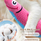 PetBusy Cat Toys with[5000mg A+Natural Catnip &Silvervine] [Baby Grade] Interactive Soft Chew Kicker Cat Toys for Indoor Cats & Kittens, [Crinkle &Bell] Fish Sound Toy, Drives Bored Cat Crazy with Fun