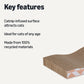 Amazon Basics Cat Scratching Post, Cat Scratch Pad for Indoor Cats with Catnip, Single Layer with Curve, 16.5 x 8.1 x 1.6 in, 2-Pack