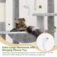 Globlazer Heavy Duty Cat Tree, 70 inch Sturdy Cat Tree for Indoor Cats Extra Large Cat Tower with Scratching Post, Hammock, Cat Condo for Adult Cats Kittens, F70 Pro, Light Grey