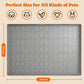 Large Silicone Dog Food Mat with Raised Edge, Waterproof Non-Slip Pet Feeding Mat for Floors, Dog Bowl Mat for Food and Water, Spill Proof Cat & Dog Feeding Placemat, Easy Clean, 34 x 22, Gray