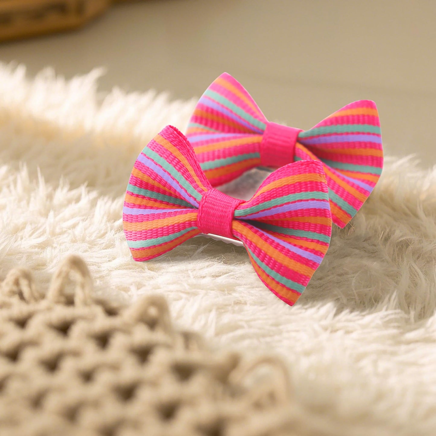 QingHan Dog Hair Bows Small Puppy Clips for Pet Grooming Accessories Doggy Gifts 60Pcs (30 Pairs)
