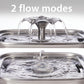 Veken Innovation Award Winner Stainless Steel Cat Water Fountain, 108oz/3.2L Automatic Pet Fountain Dog Water Dispenser with 3 Replacement Filters & Silicone Mat, Gifts for Cats, Dogs (Silver)