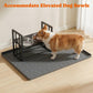 Large Silicone Dog Food Mat with Raised Edge, Waterproof Non-Slip Pet Feeding Mat for Floors, Dog Bowl Mat for Food and Water, Spill Proof Cat & Dog Feeding Placemat, Easy Clean, 34 x 22, Gray