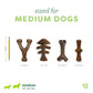 Benebone Medium 4-Pack Dog Toys for Aggressive Chewers – Durable Dog Bones, Made in USA – Dog Toys for Medium Dogs Under 60 lbs