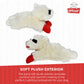 Multipet Lamb Chop Dog Plush Toy - Squeaky Toy for All Dogs - Extra Soft Plush - Stuffed Animal Dog Toy for Cuddling & Playing - Cute Pet Toy (6", Cream)