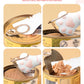 Aecsze 5 PCS Cat Food Can Covers Lids Set, Silicone Pet Food Can Lids with Multi-Function Cat Food Spoon and Opener, Cat Bar Squeezer, Stainless Steel Wet Food Spoon for Cats and Dogs (Pink) (Pink)