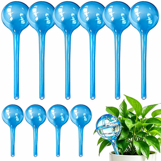 MOONSOUND Self Watering Globes for Plants - 10pcs Automatic Watering Bulbs for Indoor & Outdoor Potted Plants, Vacation Plant Care, Water Conservation Device