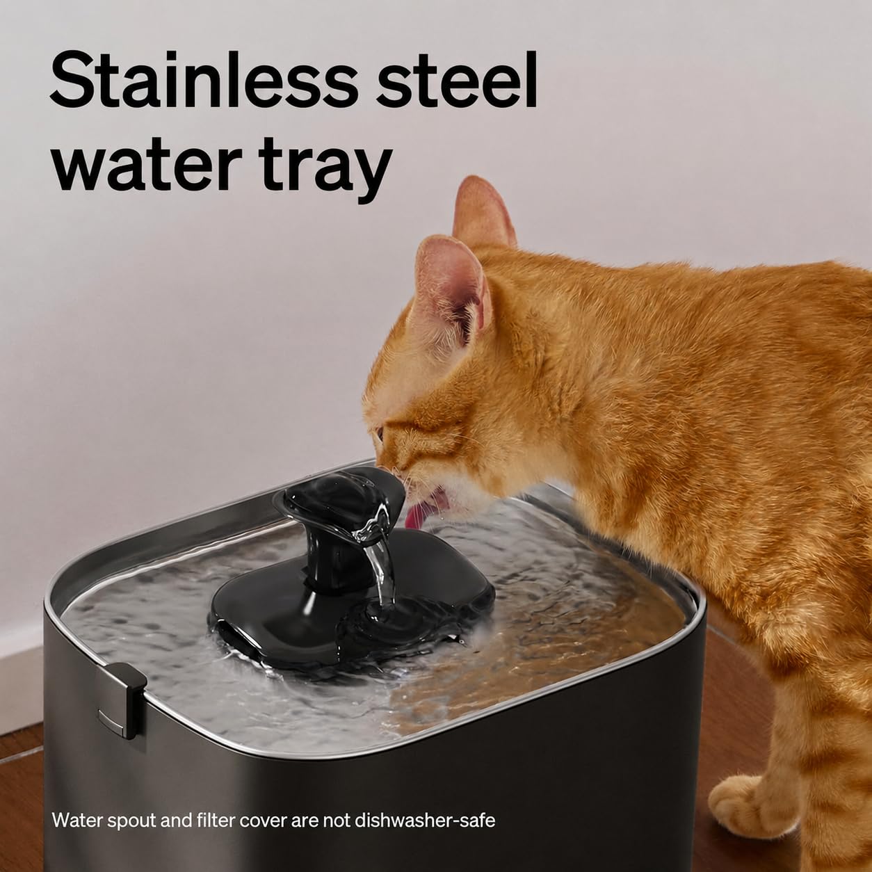 PETLIBRO Upgrade Cat Water Fountain Stainless Steel Tray, Dockstream 2 Cat Fountain Indoor, 3L/101oz Auto Cat Fountains for Drinking, App Monitoring Pet Water Fountain Dog, 5G WiFi Cat Water Dispenser