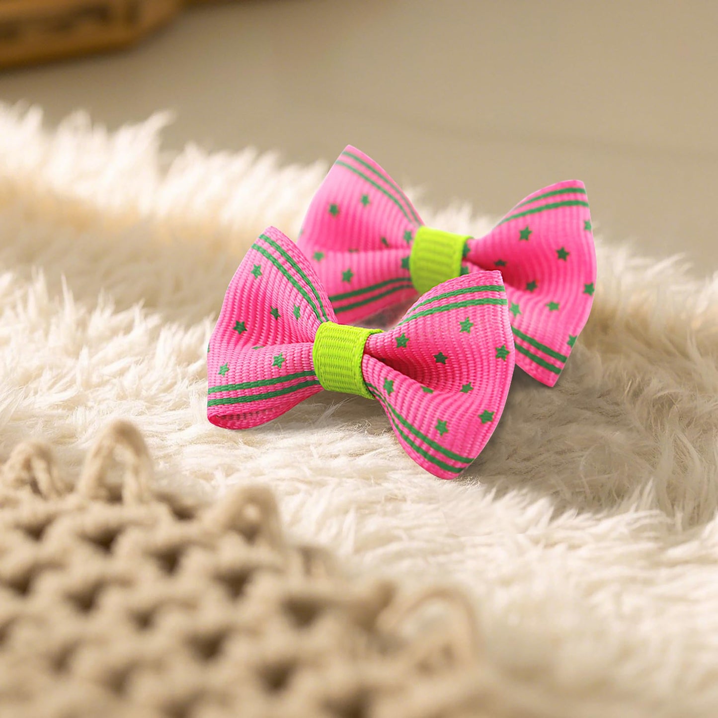 QingHan Dog Hair Bows Small Puppy Clips for Pet Grooming Accessories Doggy Gifts 60Pcs (30 Pairs)