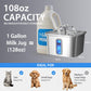 Veken Innovation Award Winner Stainless Steel Cat Water Fountain, 108oz/3.2L Automatic Pet Fountain Dog Water Dispenser with 3 Replacement Filters & Silicone Mat, Gifts for Cats, Dogs (Silver)