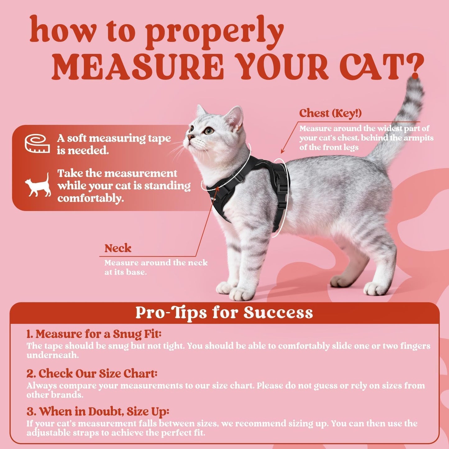 rabbitgoo Cat Harness and Leash Set, Escape Proof Kitten Harness for Safe Outdoor Walks, Soft Breathable Adjustable Vest with Reflective Strips for Kittens and Small Cats, Black, Xs