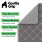 GORILLA GRIP Cat Litter Box Mat, Cushioned Coil Mesh Litter Trapping Mats, Scatter Control Supplies for Less Mess, Phthalate Free, Ultra Deep Catch Grooves, Rinse or Vacuum to Clean, 24x17 Gray