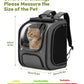 Pecute Cat Backpack Carrier, Large Space Cat Bubble Backpack, Breathable Cat Carrier, Shaded Dog Backpack Carrier, Ergonomic 3D Design for Travel, Hiking, Walk, Suitable for Shopping, Car, Vet, Gray