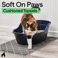 GORILLA GRIP Cat Litter Box Mat, Cushioned Coil Mesh Litter Trapping Mats, Scatter Control Supplies for Less Mess, Phthalate Free, Ultra Deep Catch Grooves, Rinse or Vacuum to Clean, 24x17 Gray
