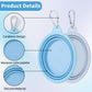 SLSON Collapsible Dog Bowl, 2Pack Macaron Color Pet Travel Bowls Silicone Foldable Water Feeder Dish for Small to Large Dogs Cat Walking Hiking Camping (Macaron Blue and Light Grey, Small)