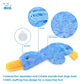 Best Pet Supplies Interactive Squeaky Dog Chew Toy, Ideal Dog Toys for Chewers, Small, Medium & Large Dogs, and Fetch Lovers - Crinkle Duck (Blue), Large