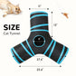 Tempcore Pet Cat Tunnel Tube Toys 3 Way Collapsible, Tunnels for Indoor Cats, Interactive Tube with Teaser Wand, Peek Holes & Hanging Ball, Black & Blue