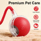 Smart Interactive Automatic Electric Rolling Moving Rechargeable Motion Activated Self Solo Play Electronic Stimulation Chase Teaser Ball Toy with Rope for Indoor Bored Adult Cat and Dog, Red