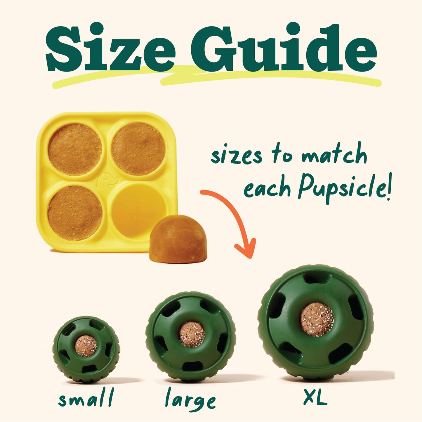 WOOF Pupsicle and Treat Tray - Long-Lasting Interactive Dog Ball Toy and Silicone Dog Treat Mold - Keep Your Pup Busy - Easy to Clean - Toys for Medium and Large Dogs 25-75 lbs