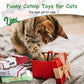 Nocciola 3 Pack Catnip Toys for Cats, Funny Cat Toys Filled with 100% Pure Organic Catnip, Safe Kitten Teething Chew and Kicker Toys, Stress Relieving Fun for Indoor Cats