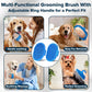 Augwind 6PCS Pet Grooming Kit for Dogs, Cats and Horses | Dog Washing Gloves | Cleanroom Gloves | Dog Bath Brush | Dog Bath Gloves | Dog Shampoo Brush | Dog Bath Supplies (Navy Blue)