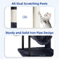 Gitelsnour Cat Tree, Cat Tower for Indoor Cats, 43.3 inch Cat Tree Tower with Sturdy Steel Tube, Hammock, Cat Condo for Small Cats and Kittens, Scratching Post, Smoky Gray GCT004SG