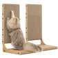 Zakkart 2-Pack Cat Scratching Board, 25.6'' Tall Cardboard L Shape Vertical Cat Scratchers for Indoor Cats, Cat Scratching Post for Wall and Couch, Large