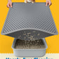 Cat Litter Mat - 23.2'' x 14.6'' Small Litter Trapping Mat, Easy to Clean Litter Box Mat, Waterproof, Urine-Proof, Non-Slip, Cat Toilet Training Systems Accessories, Grey