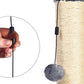 Amazon Basics Cat Scratching Post for Indoor Cats & Kittens, Medium (31.5"H), Cat Furniture with Dangling Ball Toy, Grey