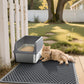 Cat Litter Mat - 23.2'' x 14.6'' Small Litter Trapping Mat, Easy to Clean Litter Box Mat, Waterproof, Urine-Proof, Non-Slip, Cat Toilet Training Systems Accessories, Grey
