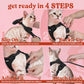 rabbitgoo Cat Harness and Leash Set, Escape Proof Kitten Harness for Safe Outdoor Walks, Soft Breathable Adjustable Vest with Reflective Strips for Kittens and Small Cats, Black, Xs