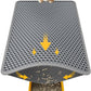 Cat Litter Mat - 23.2'' x 14.6'' Small Litter Trapping Mat, Easy to Clean Litter Box Mat, Waterproof, Urine-Proof, Non-Slip, Cat Toilet Training Systems Accessories, Grey