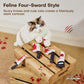 Potaroma 4Pcs Cat Toys, Horror Halloween Knife-Shaped Kitten Catnip Crinkly Sound Toys, Indoor Exercise for All Cat Breeds 6.5 Inches