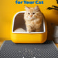 Cat Litter Mat - 23.2'' x 14.6'' Small Litter Trapping Mat, Easy to Clean Litter Box Mat, Waterproof, Urine-Proof, Non-Slip, Cat Toilet Training Systems Accessories, Grey