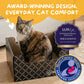 Hide & Scratch Cardboard Cat Scratcher Box & Bed - Dark Grey Diamond | Double-Sided Corrugated Pad for Indoor Cats | Refillable Scratching Board Toy for Play & Furniture Protection