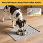 Pieviev 24''x16'' Dog Cat Food Bowl Mat, Silicone Waterproof Food Grade Pet Food Mat for Floor, High Raised Edge to Prevent Spills, Non-Slip & Easy Clean Pet Placemat for Dog & Cat Bowls, Light Gray