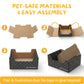 Hide & Scratch Cardboard Cat Scratcher Box & Bed - Dark Grey Diamond | Double-Sided Corrugated Pad for Indoor Cats | Refillable Scratching Board Toy for Play & Furniture Protection